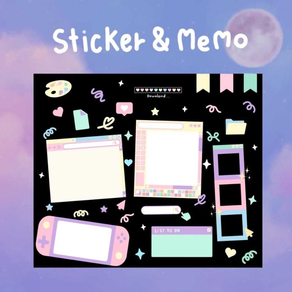 Bemo Pc Sticker DIGITAL STICKER & MEMO (computer) สติกเกอร์และเมโม ลายคอมพิวเตอร์ – BEARTOR