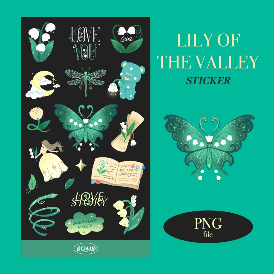 Valley Signs Sticker Lily of the valley Sticker - BEARTOR