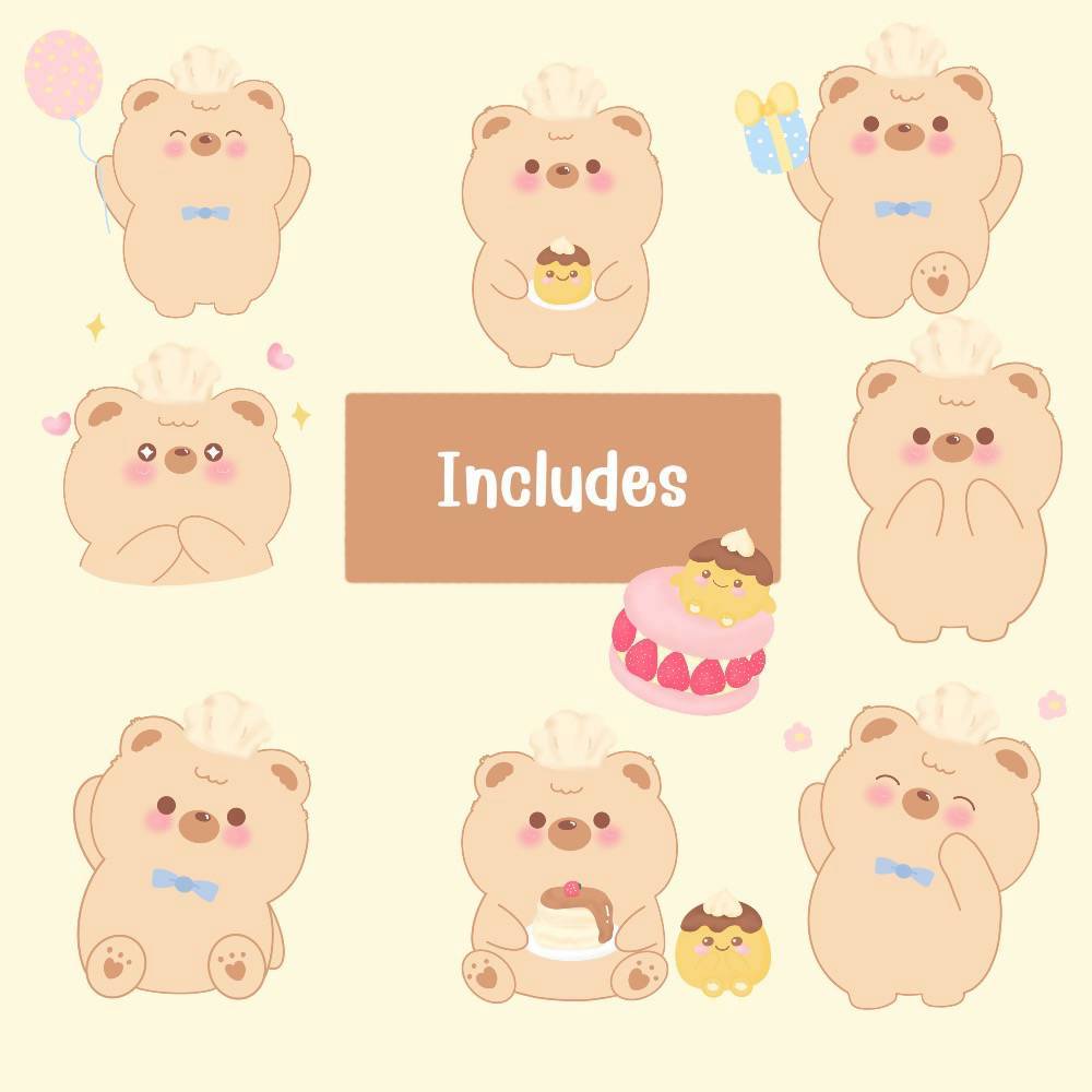 สติ๊กเกอร์ดิจิทัลธีมพุดดิ้ง คาเฟ่อบอุ่น - Image 3