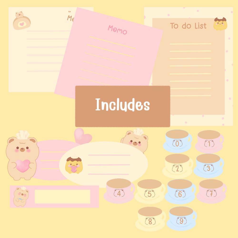 สติ๊กเกอร์ดิจิทัลธีมพุดดิ้ง คาเฟ่อบอุ่น - Image 4