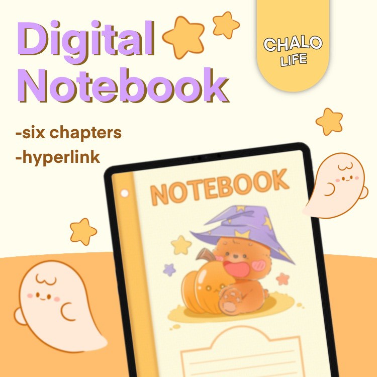 Cute Halloween Digital Notebook