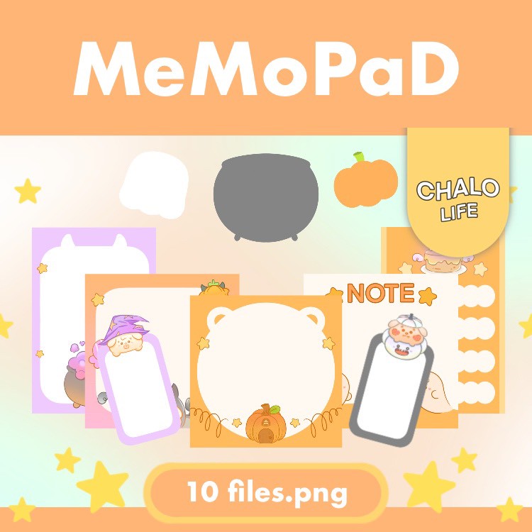 MEMOPAD Halloween โน้ตน่ารักธีมฮาโลวีน