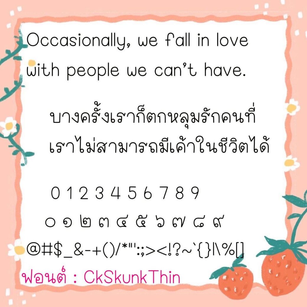 Alternative view of Font CkSkunk