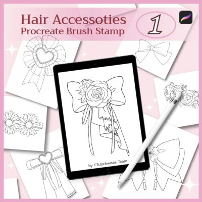 Hair Accessories Brush Stamp-01